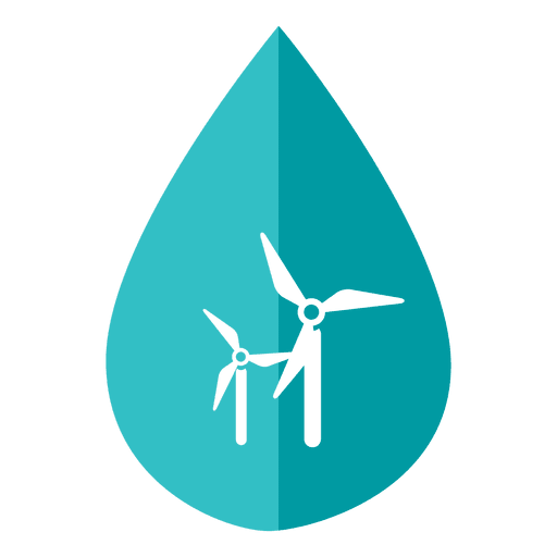 Water day windmill icon PNG Design