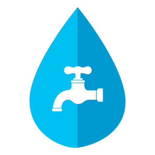 Icono de grifo de gota de agua Diseño PNG