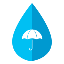 Icono de paraguas de gota de agua