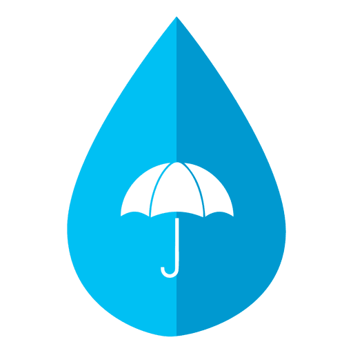 Wassertropfen-Regenschirm-Symbol PNG-Design