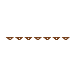 Wave dot border ornament PNG Design