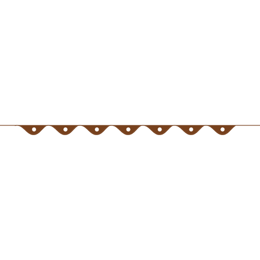 Ornamento de borda de ponto de onda Desenho PNG