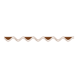 Adorno de borde de línea de curvas Diseño PNG