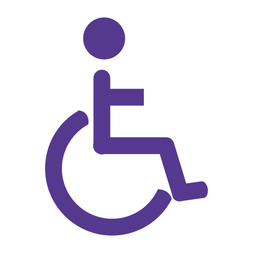 Icono plano de silla de ruedas Diseño PNG