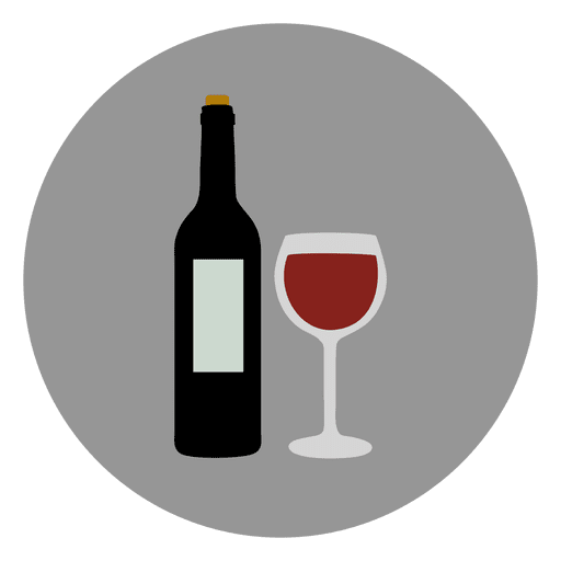 Wine glass circle icon PNG Design