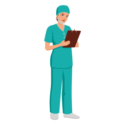 Dibujos animados de profesión enfermera mujer Diseño PNG