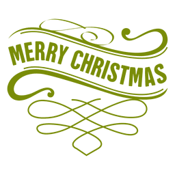 Xmas wave ornamented label PNG Design