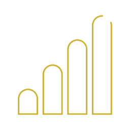 Yellow bar network line icon.svg PNG Design