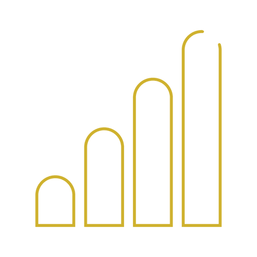 Yellow bar network line icon.svg PNG Design
