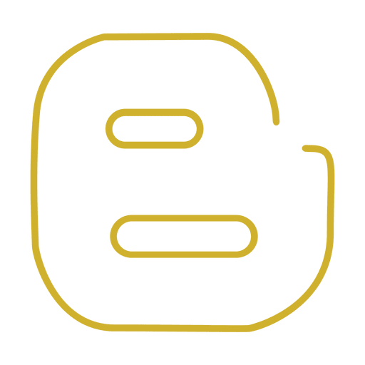 Yellow blog line icon.svg PNG Design