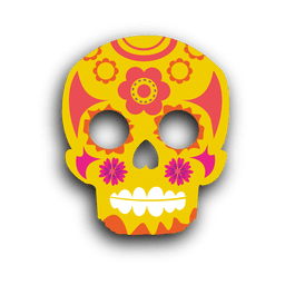 Yellow decorative sugar skull Yellow decorative sugar skull