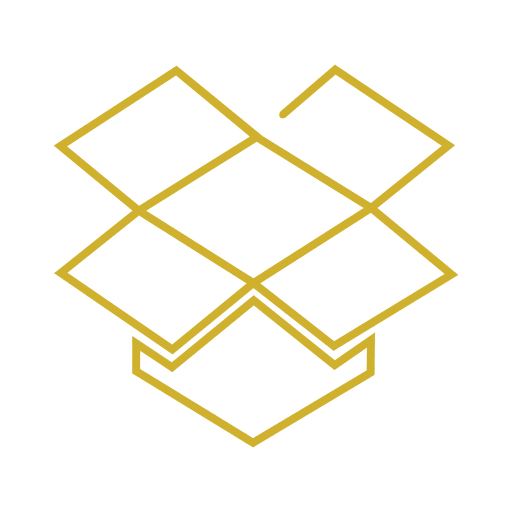 Gelbe Dropbox-Linie icon.svg PNG-Design
