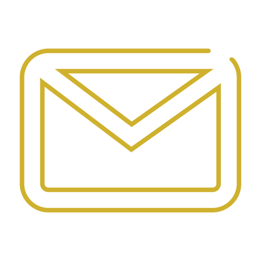 Yellow email line icon.svg PNG Design