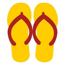 Sandálias de chinelo amarelas Desenho PNG