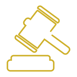 Línea de juez martillo amarillo icon.svg Diseño PNG