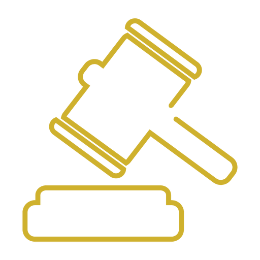 Yellow hammer judge line icon.svg PNG Design