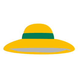 Chapéu de senhora amarelo Desenho PNG