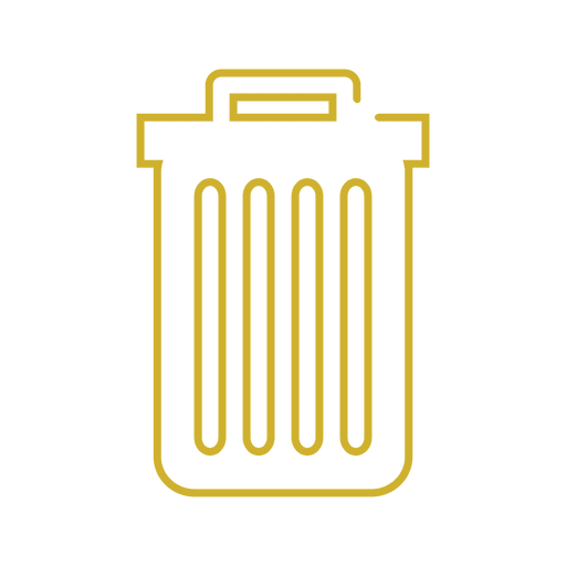 Yellow line trash icon.svg PNG Design