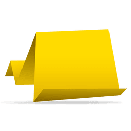 Gelbe origami Papierfahne PNG-Design Transparent PNG