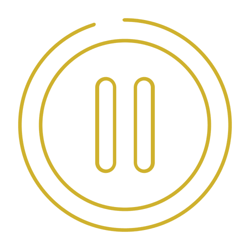 Yellow pause line icon.svg PNG Design
