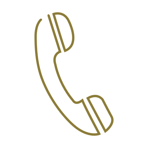 Yellow phone receiver line icon.svg PNG Design