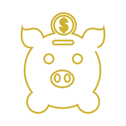 Línea de hucha amarilla icon.svg Diseño PNG