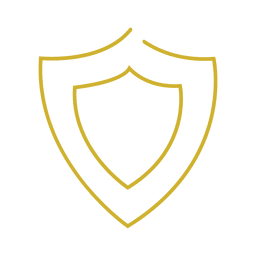 Yellow shield line icon.svg PNG Design