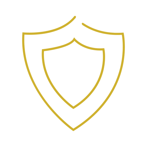 Yellow shield line icon.svg PNG Design
