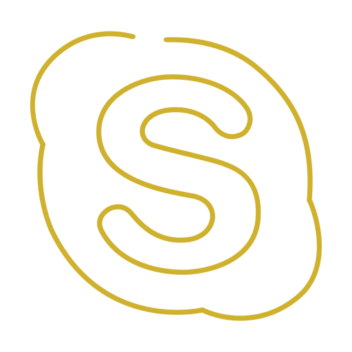 Yellow skype line icon.svg PNG Design