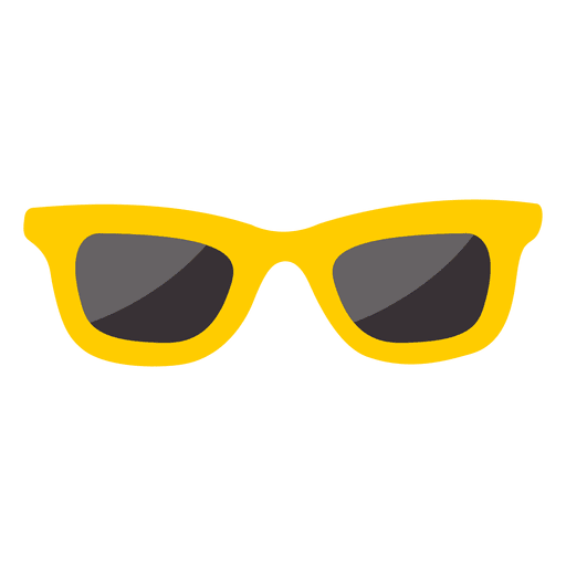 Icono de gafas de sol amarillo Diseño PNG