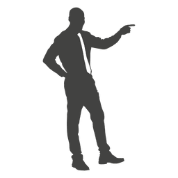Young businessman pointing finger PNG Design