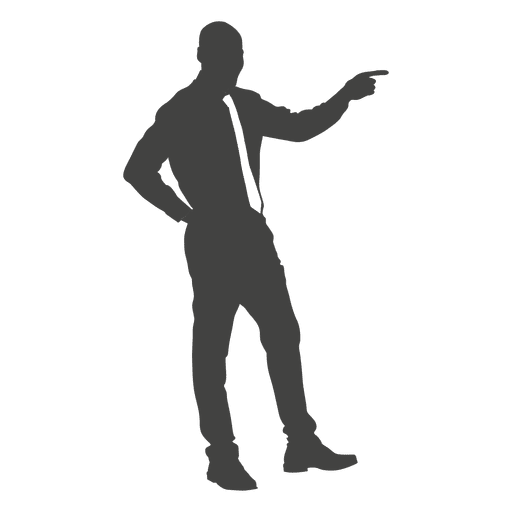 Young businessman pointing finger PNG Design