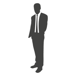 Young businessman standing silhouette PNG Design Transparent PNG