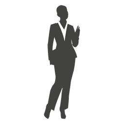 Silhueta de jovem empresária Desenho PNG