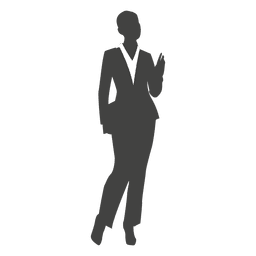 Young businesswoman silhouette PNG Design Transparent PNG