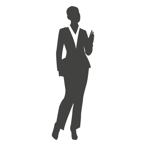 Young businesswoman silhouette
