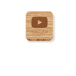 Youtube icono cuadrado de madera 1 Diseño PNG