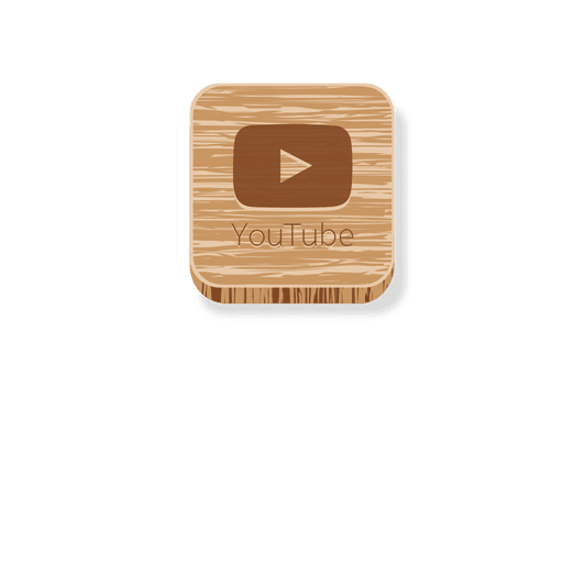 Youtube ícone quadrado de madeira 1 Desenho PNG