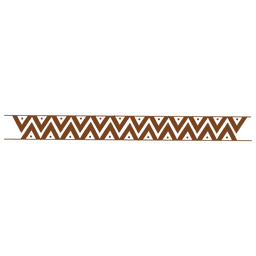 Patrón de borde de dibujo en zigzag Diseño PNG