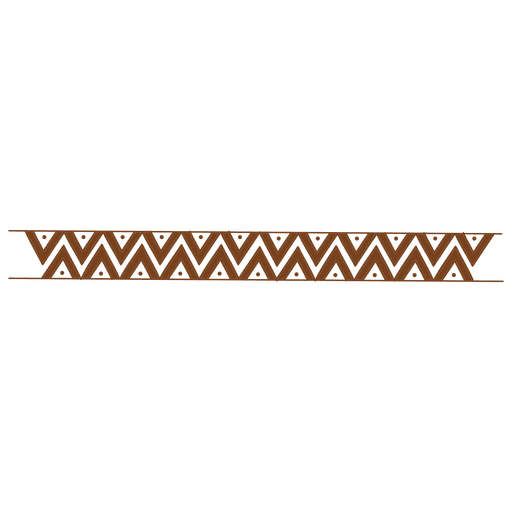 Patrón de borde de dibujo en zigzag Diseño PNG