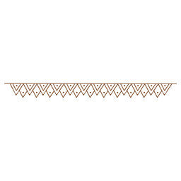 Borda de ponto de triângulo em zigue-zague Desenho PNG