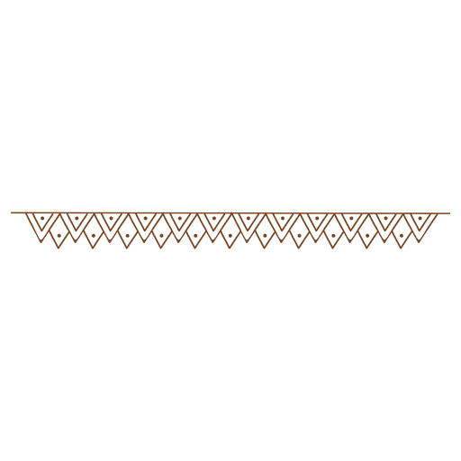 Zigzag triangle dot border PNG Design