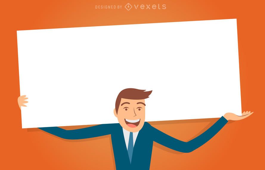 Business interchangeable character with editable message Business interchangeable character with editable message