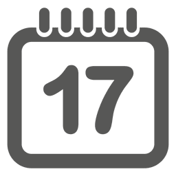 17th date calendar icon PNG Design Transparent PNG