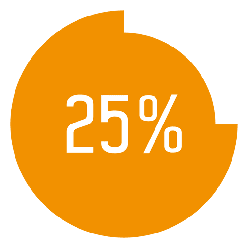 25 percent circle infographic PNG Design