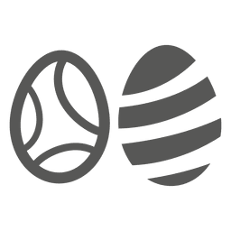 Ícone de 2 ovos de páscoa Desenho PNG