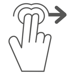 2x swipe right gesture icon PNG Design Transparent PNG