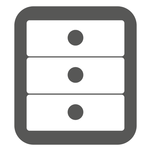3 drawers cabinet icon PNG Design