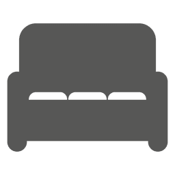 Ícone de sofá de 3 lugares Desenho PNG