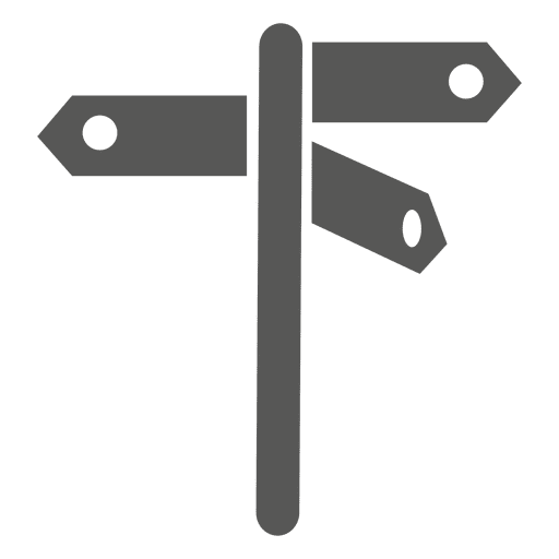 Icono de letrero de calle de 3 v?as Diseño PNG